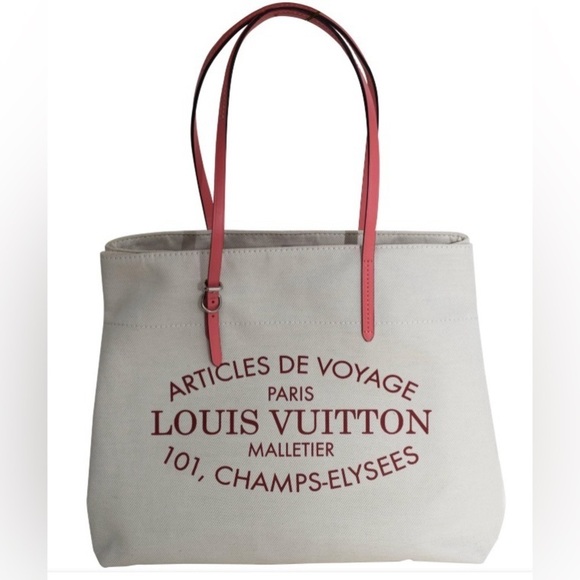 Louis Vuitton Handbags - Authentic Louis Vuitton Coral Corail Cotton Canvas Articles De Voyage Cabas MM